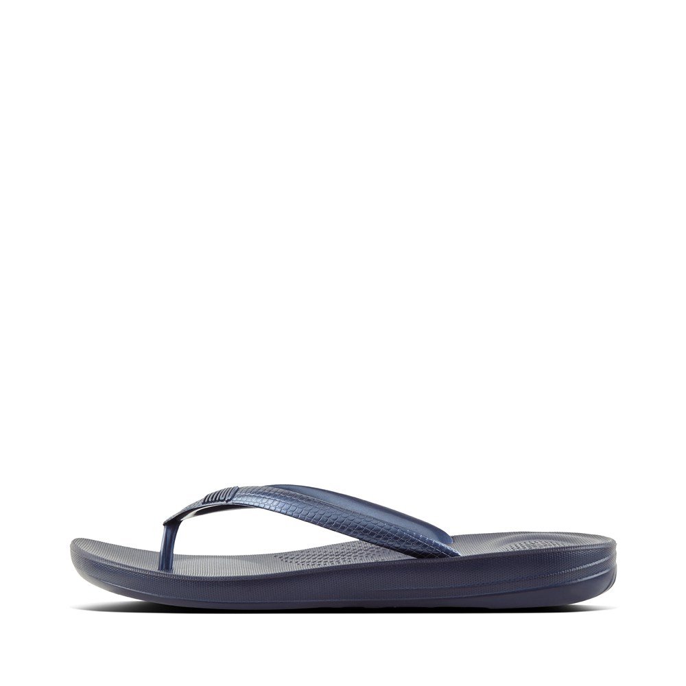 Fitflop Womens Flip-flops Navy - Iqushion Ergonomic - 58ARWZHCU